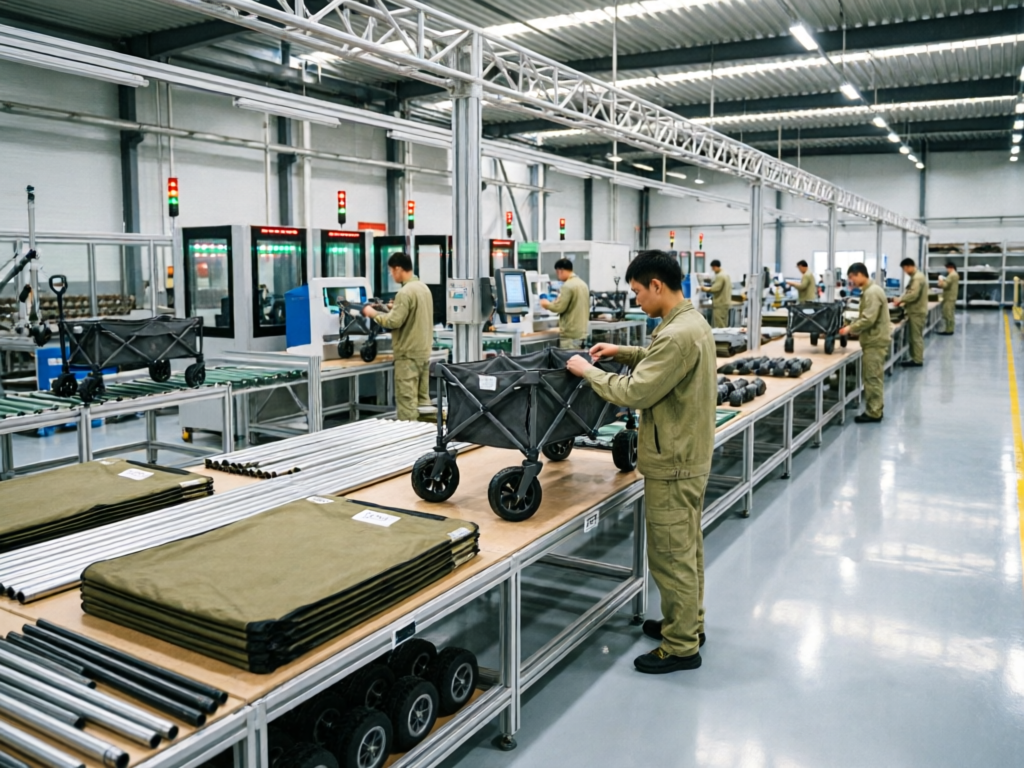 Camping wagon production line