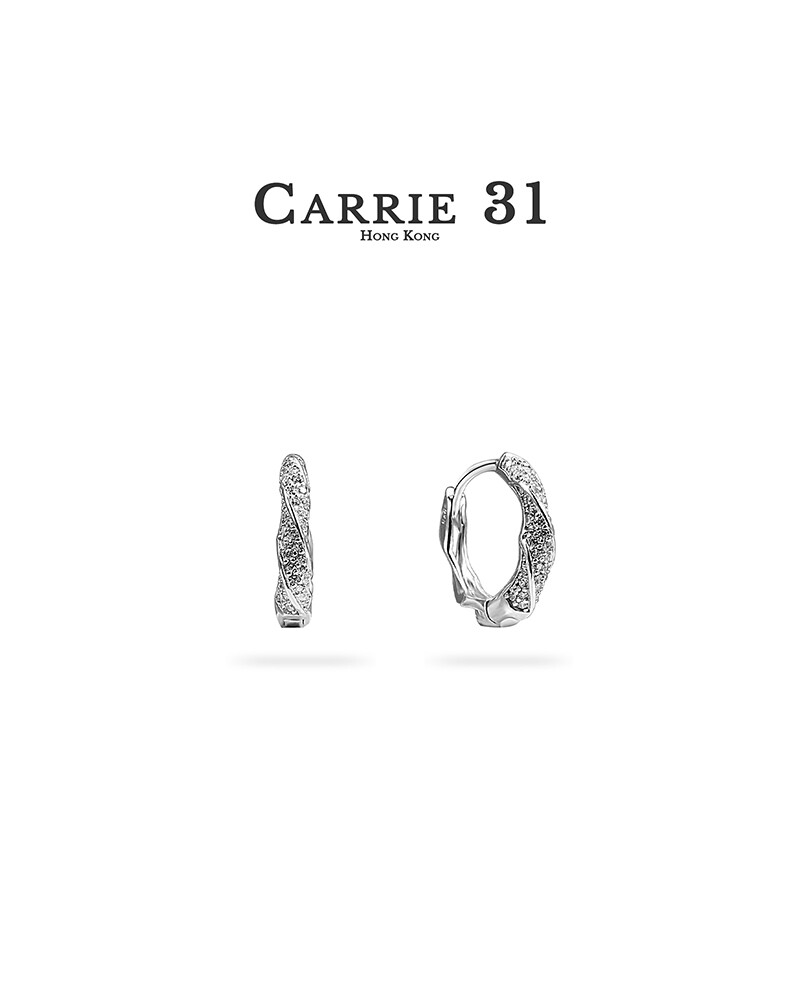 S925 Silver Zircon Stud Earrings - Wearing Effect