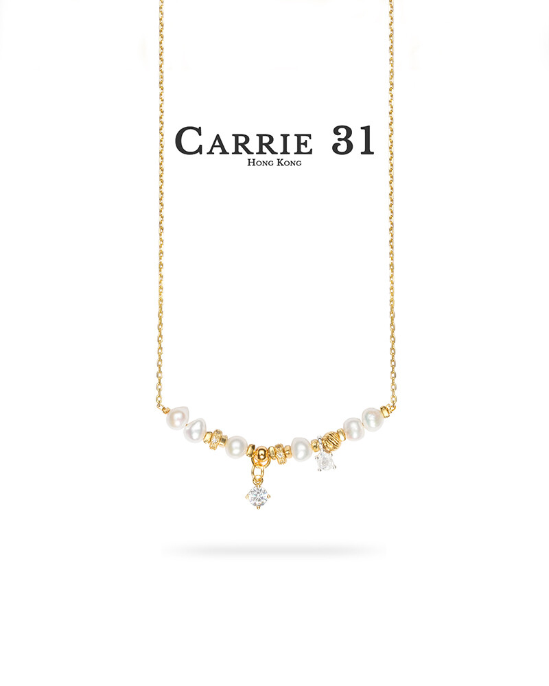 Stellar Drop Necklace, 925 Sterling Silver – On-Model View