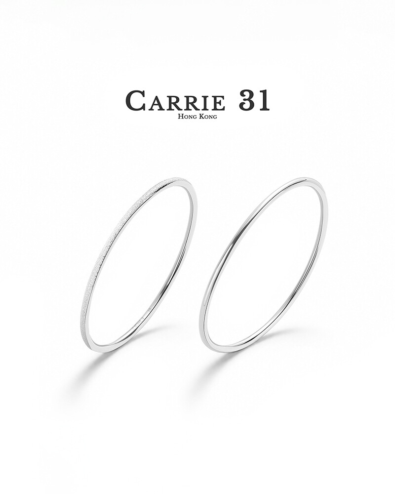Lunar Bead Double-Loop Brushed Bracelet S925 Silver Wearing Effect