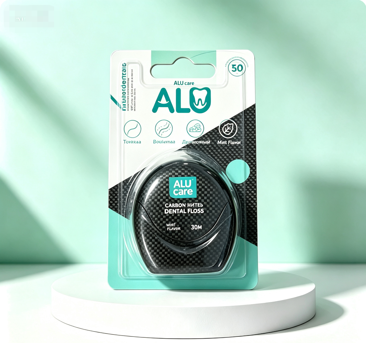 Bamboo Charcoal Fiber Dental Floss 50m Single Box