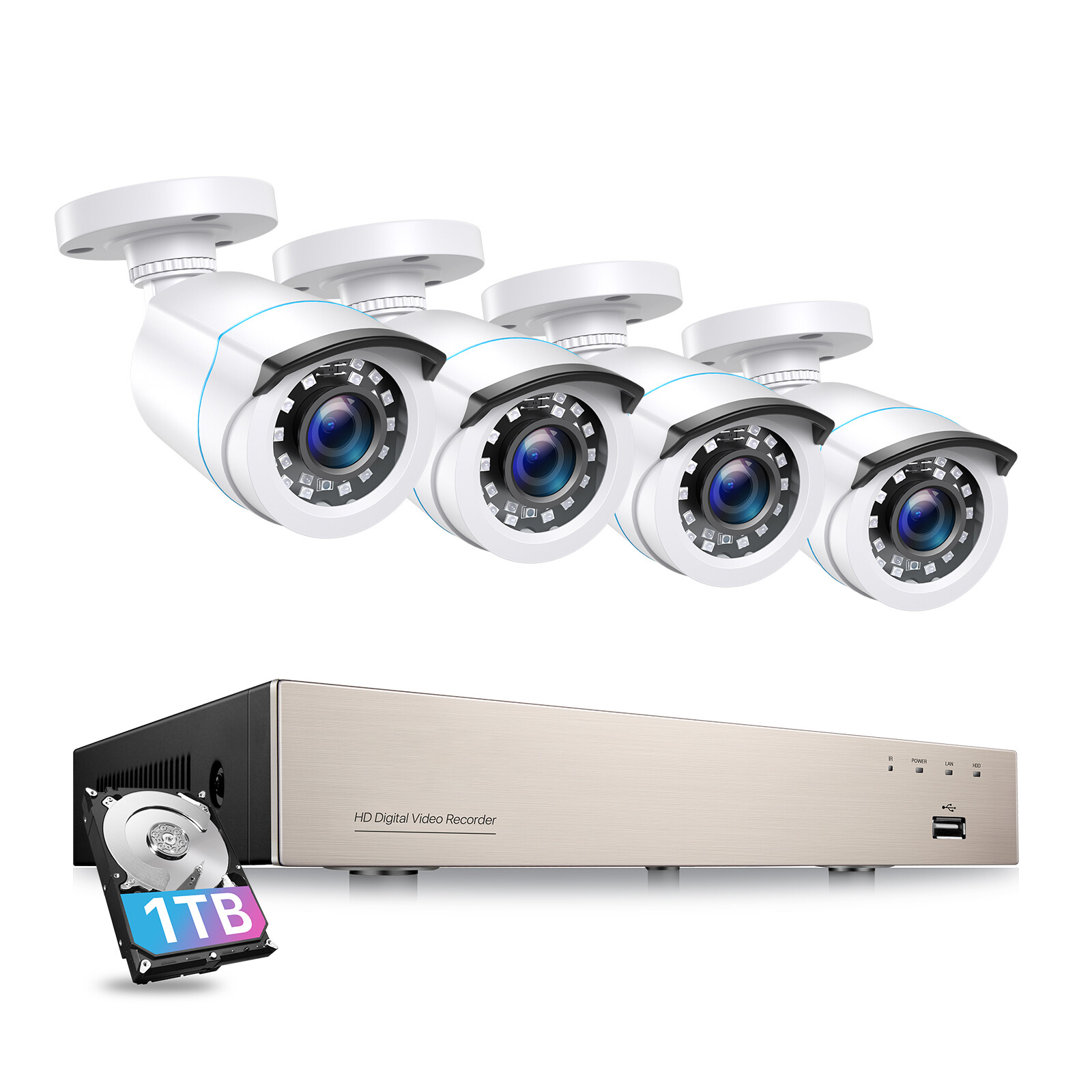 4-in-1 Hybrid CCTV DVR Kit