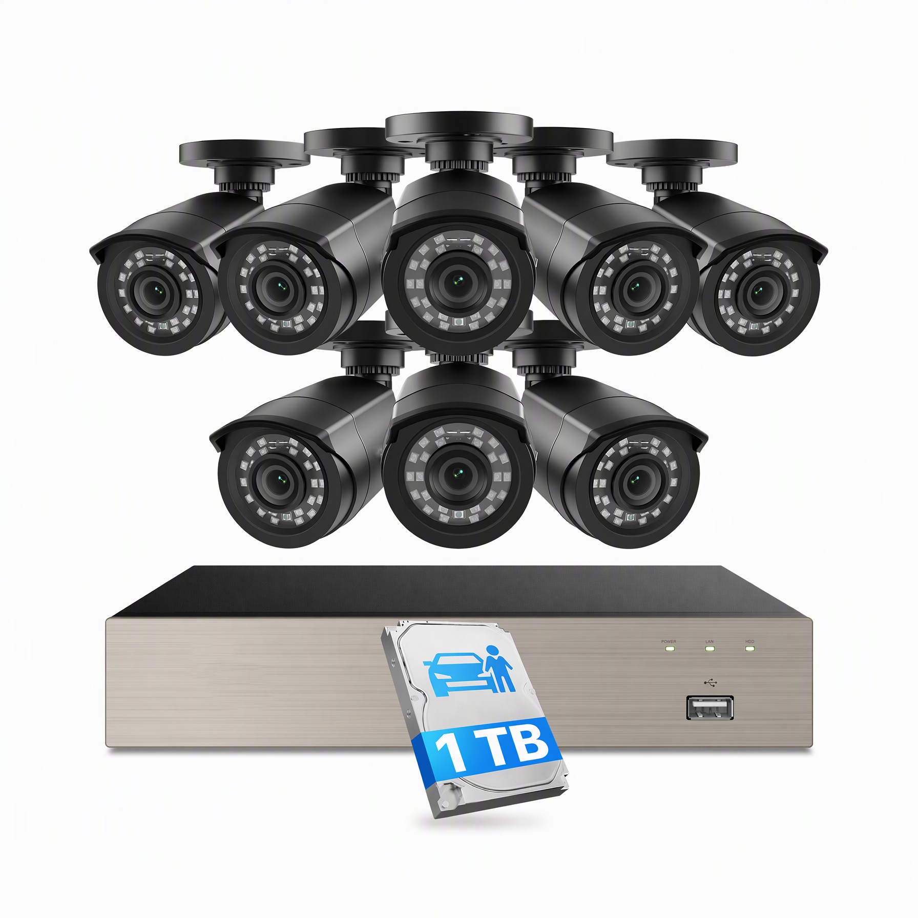 8CH 4-in-1 Hybrid DVR Kit