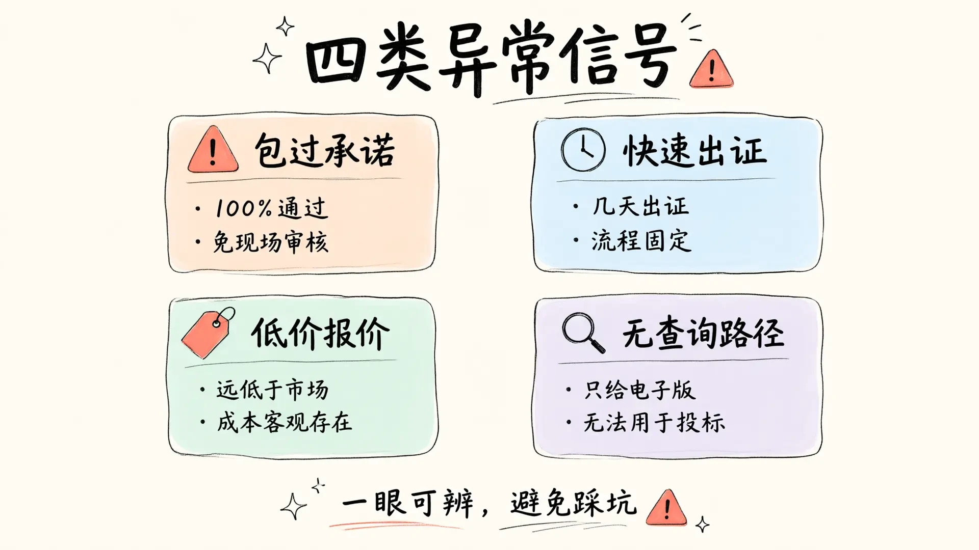 四类异常信号识别图
