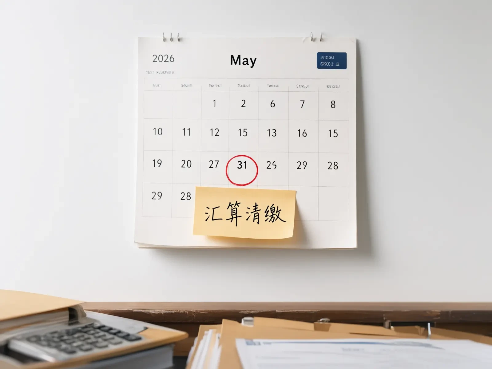 5月31日汇算清缴截止日期
