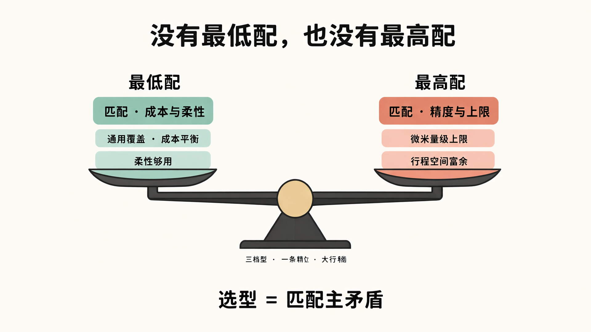 Selection is about trade-offs, not picking the highest specs.