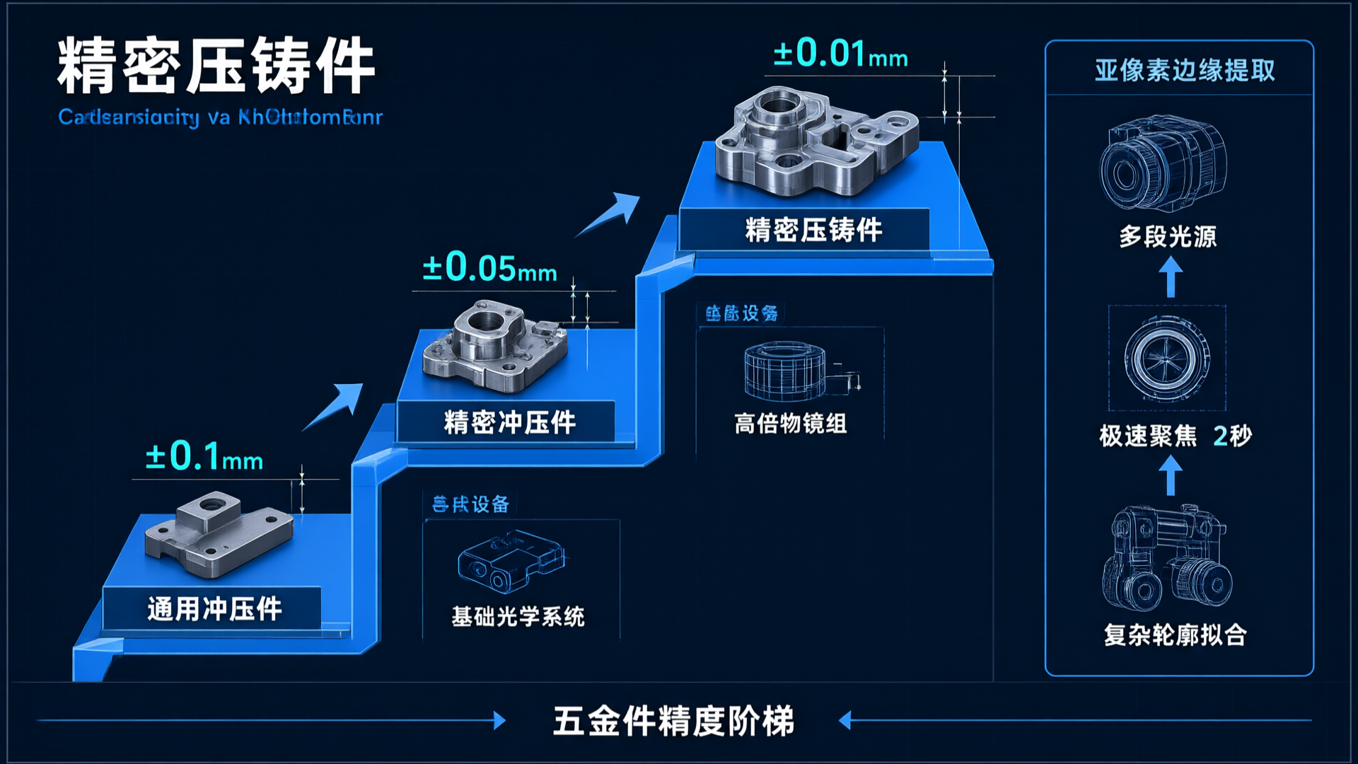 Hardware precision tiers aligned with equipment configurations