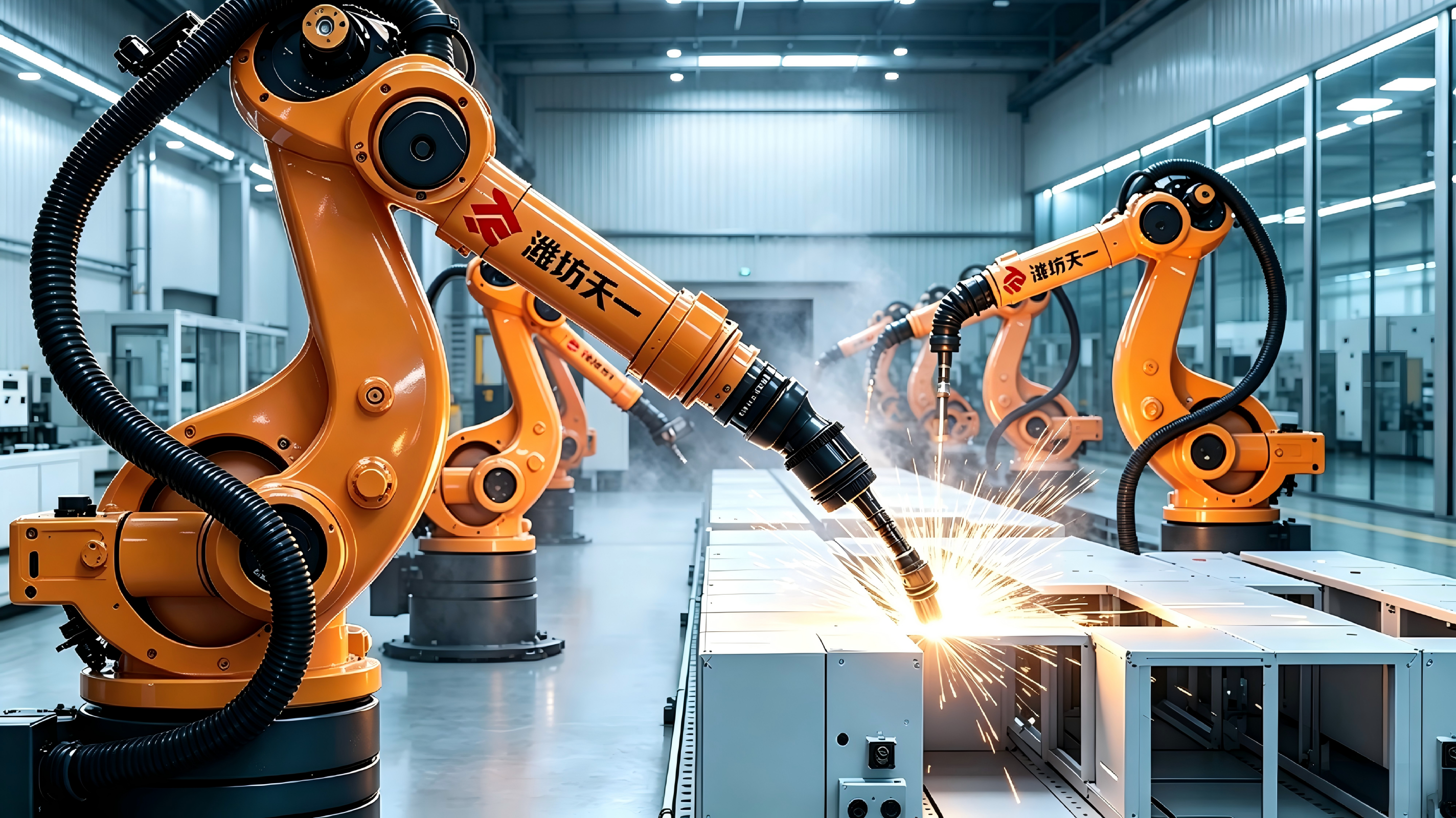 Industrial robot welding operations