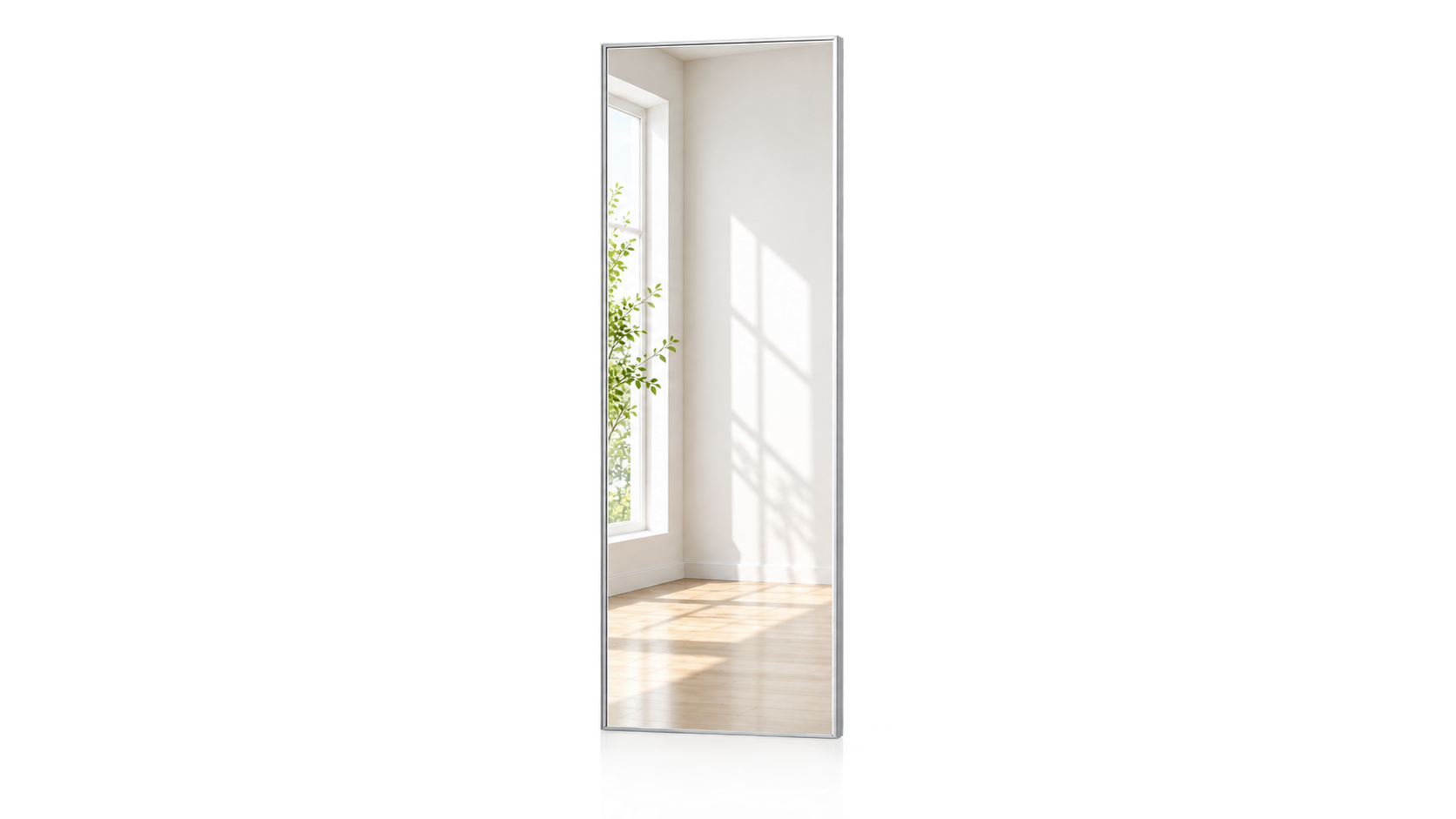 Single freestanding floor mirror