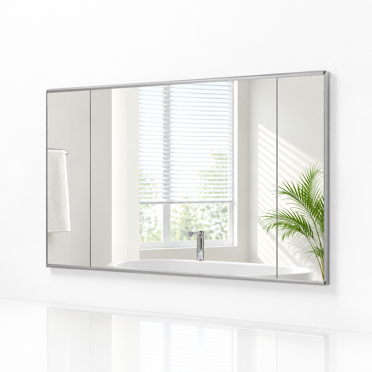 Bathroom Glassless Mirror - NovaSafe nanomirror product