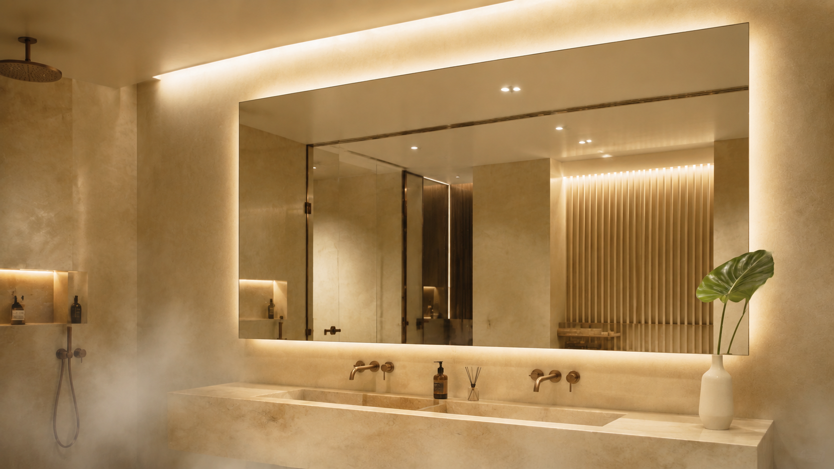 Bathroom Nanomirror - NovaSafeBright shatterproof nanomirror with BN Series
