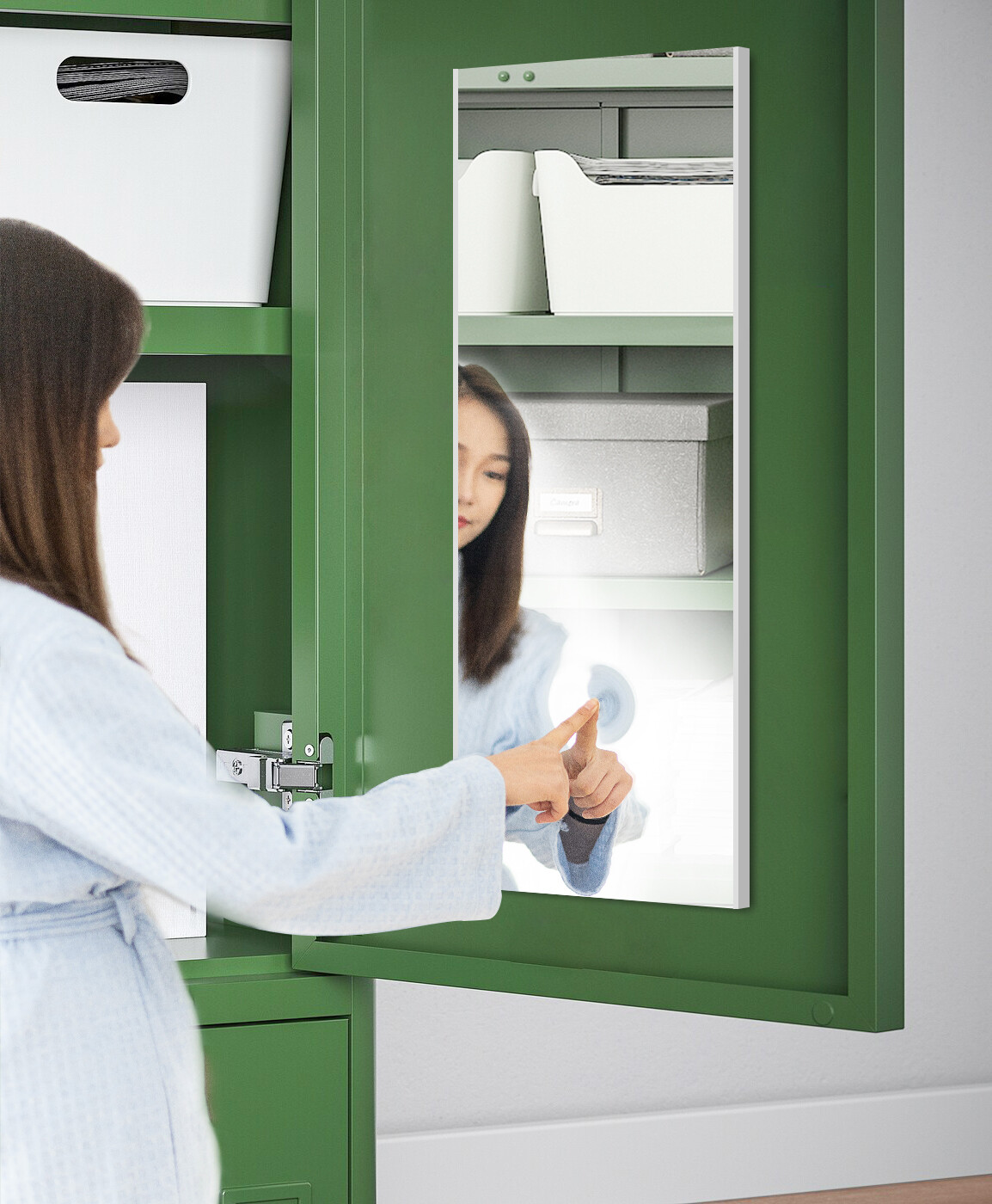 Magnetic Glassless Mirror view 2