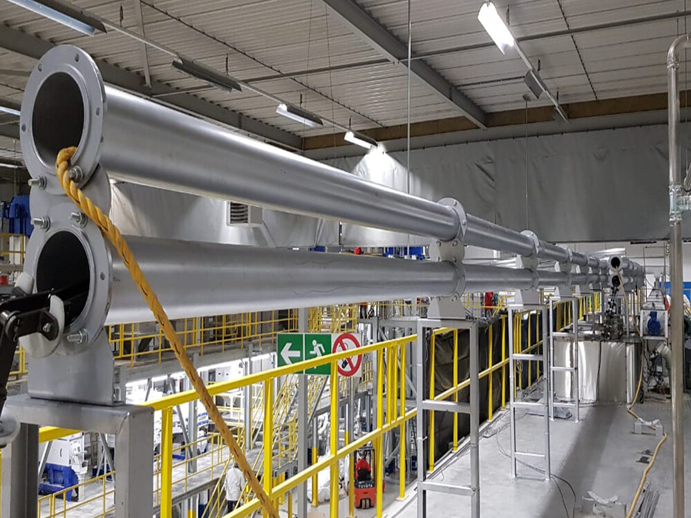 PVC powder conveying system with an annual capacity of 10 thousand tons