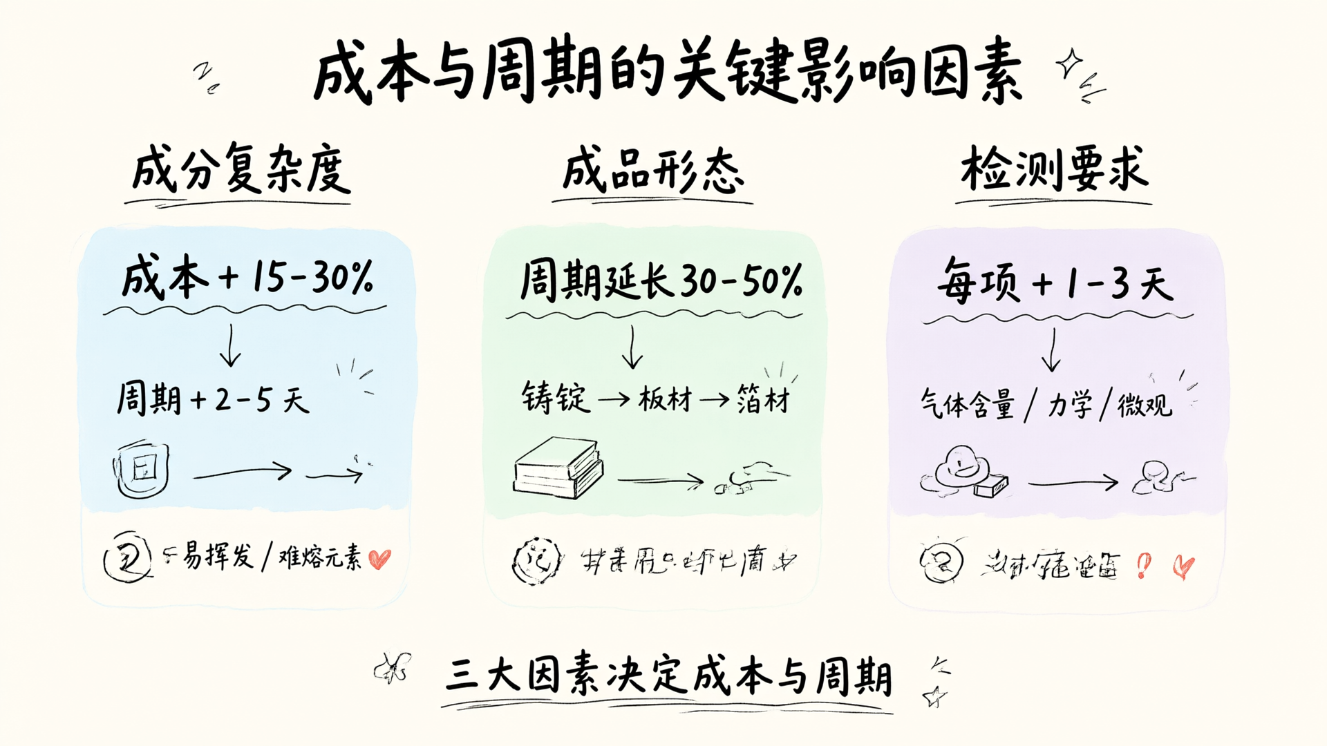 成本与周期的三大关键影响因素