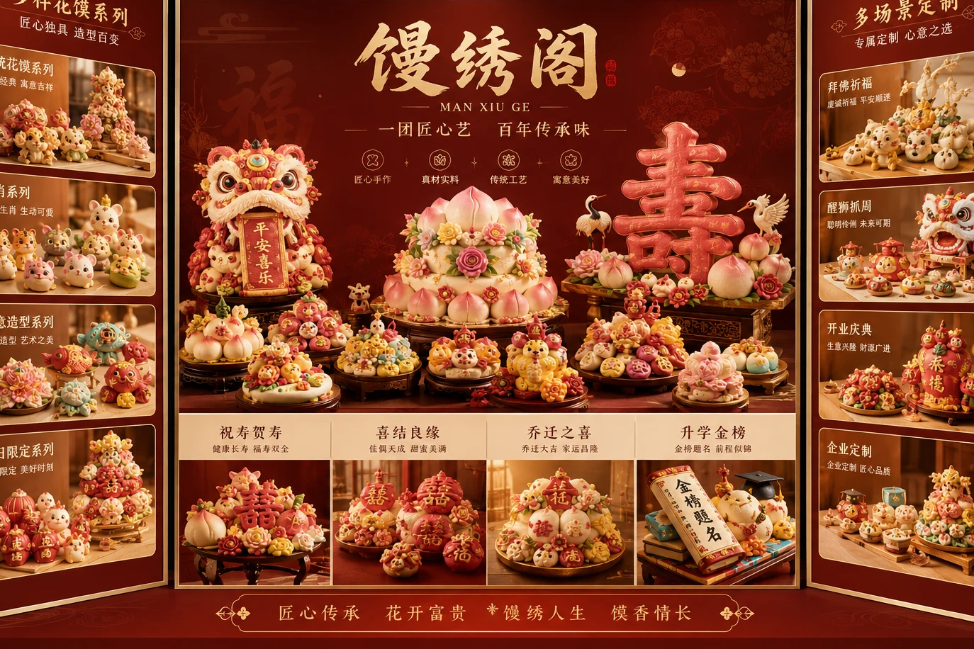 手艺师制作花馍