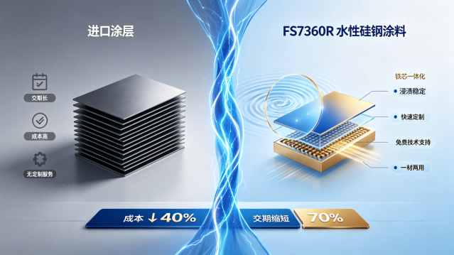 FS7360R Water-Based Self-Adhesive Silicon Steel Coating Breaks New Ground in Mass Production of Oil-Cooled Motors: A Domestic Substitution Case for Ultra-Thin Silicon Steel Interlayer Insulation and Bonding