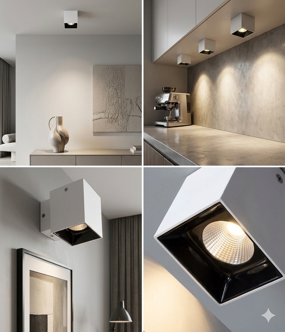 TC-XF 302 Series Modern Square Surface Mounted LED Downlight - Thumbnail 3