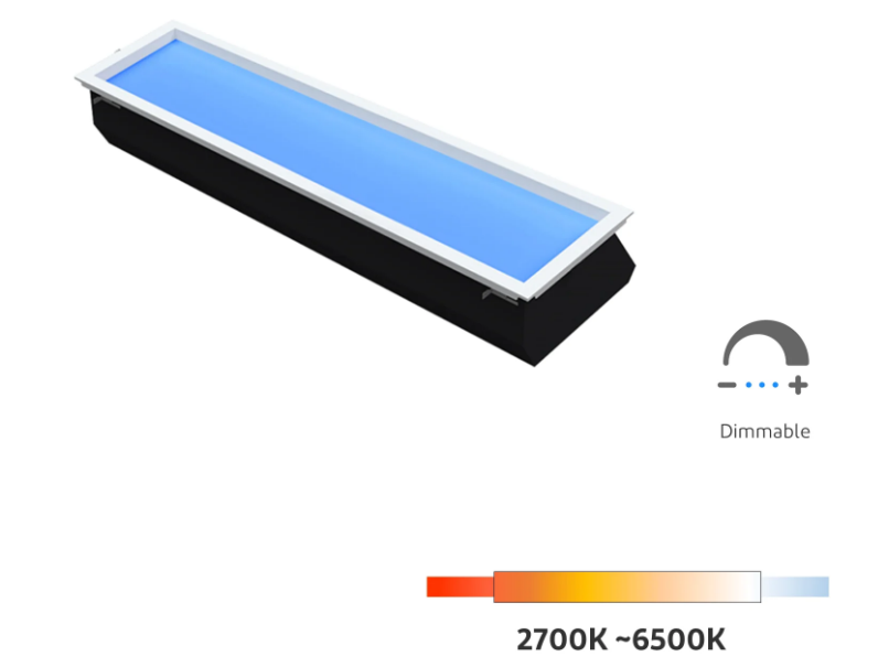 Smart Square Blue Sky LED Skylight, Artificial Sunlight Ceiling Light with Deep Recessed Box - Thumbnail 4