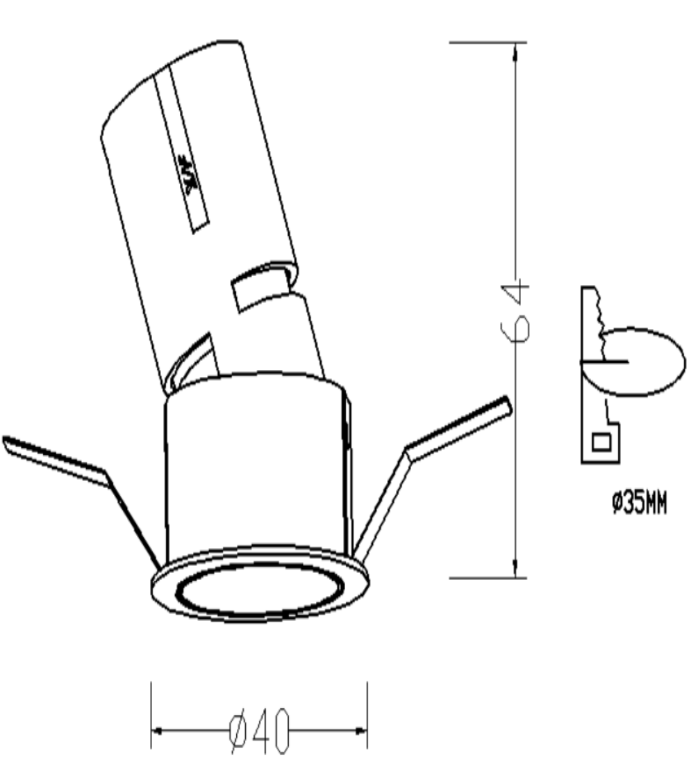 L- Series  Adjustable Recessed LED Spotlight - Anti-Glare Deep Baffle Directional Downlight  - Thumbnail 3