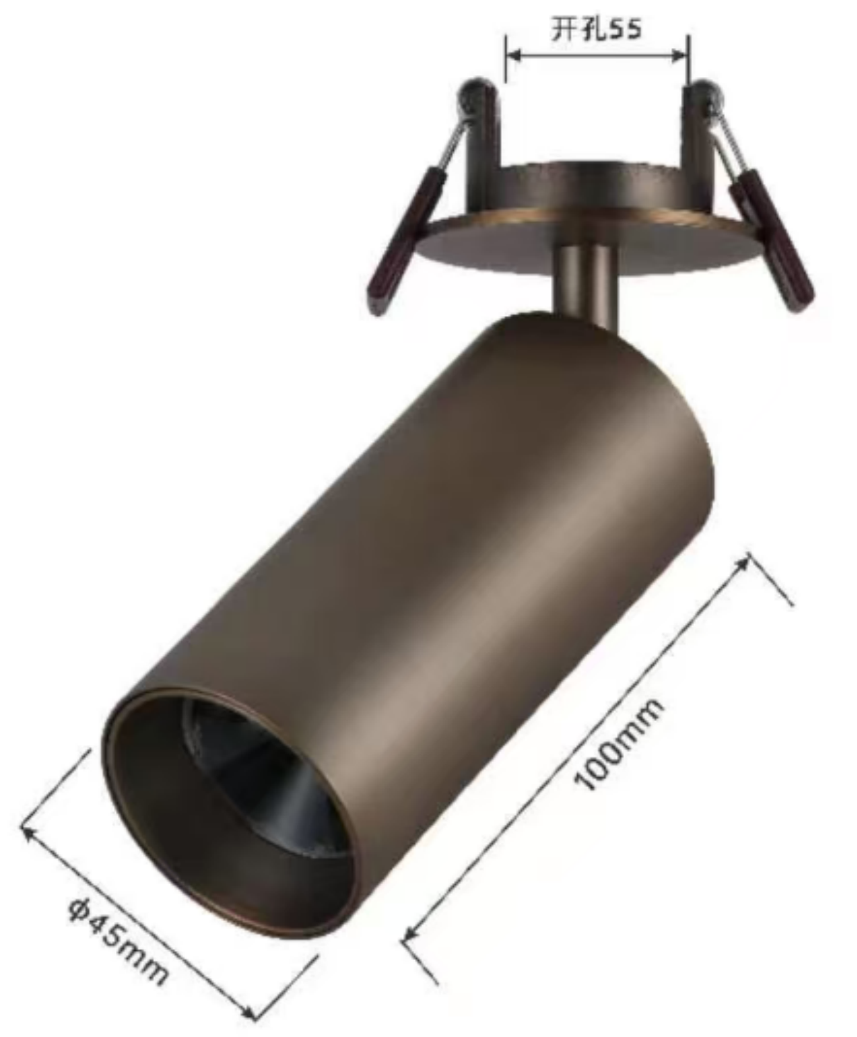X-Series Antique Bronze Recessed LED Spotlight – Adjustable Directional Downlight