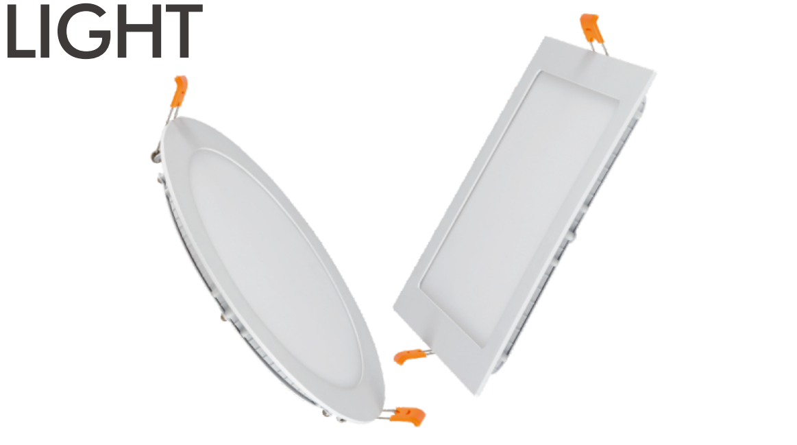 Ultra-Thin Recessed LED Panel Light, Slim Round and Square Ceiling Downlight