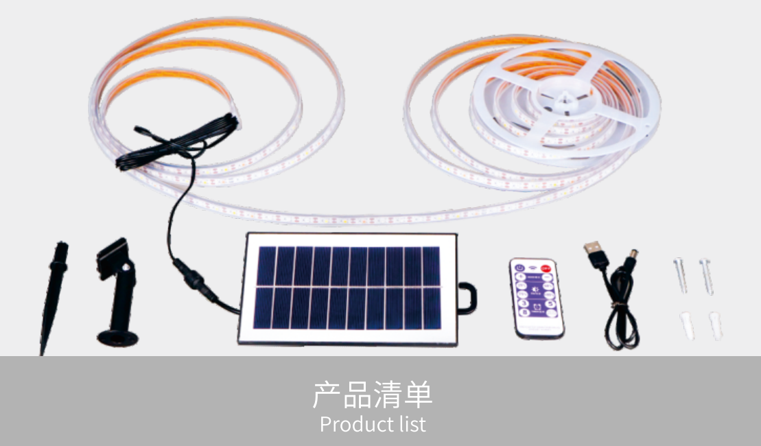  Oyezvary Outdoor IP67 Waterproof Solar Powered RGB Strip Lights with Remote & Auto On/Off - Thumbnail 3