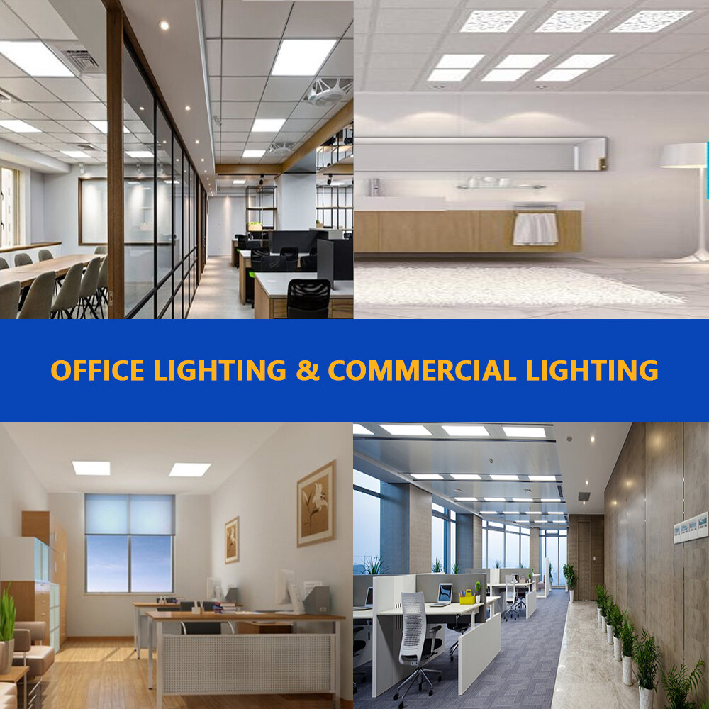 Modern 2x2 ft Backlit Square LED Panel Light – Direct-lit Office Troffer - Thumbnail 5