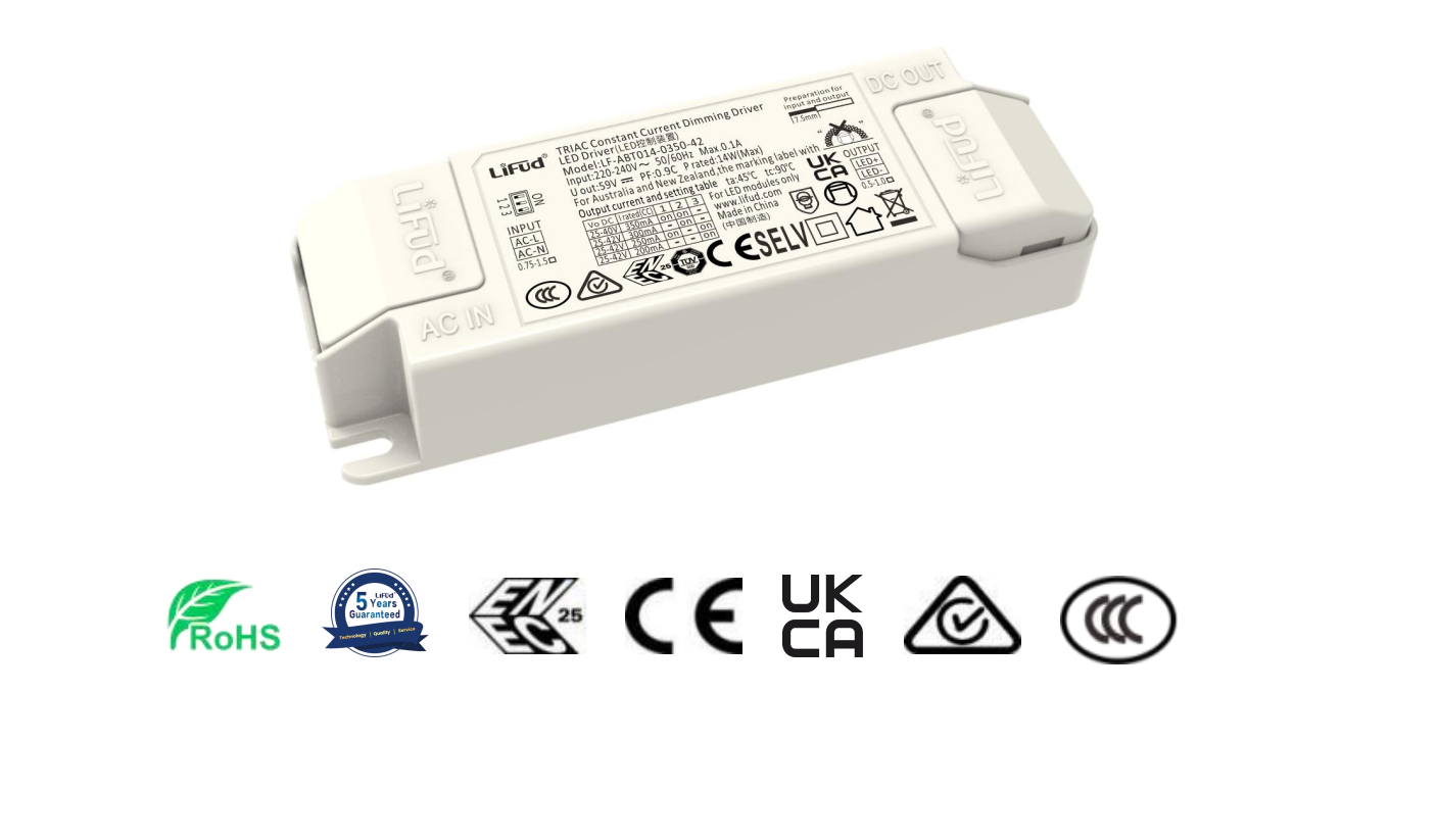 Triac dimmable LED driver with DIP switch , Flicker free LF-ABTXXX series