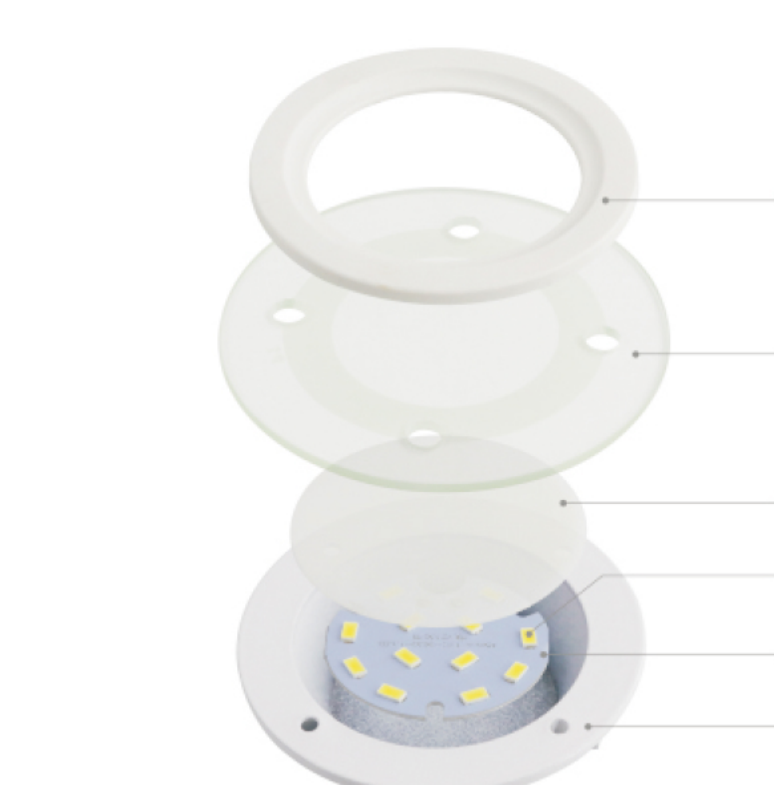 Glass Round and square Recessed LED Panel Light - Thumbnail 3