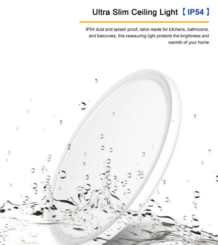 IP54 Waterproof Ultra Slim LED Ceiling Light