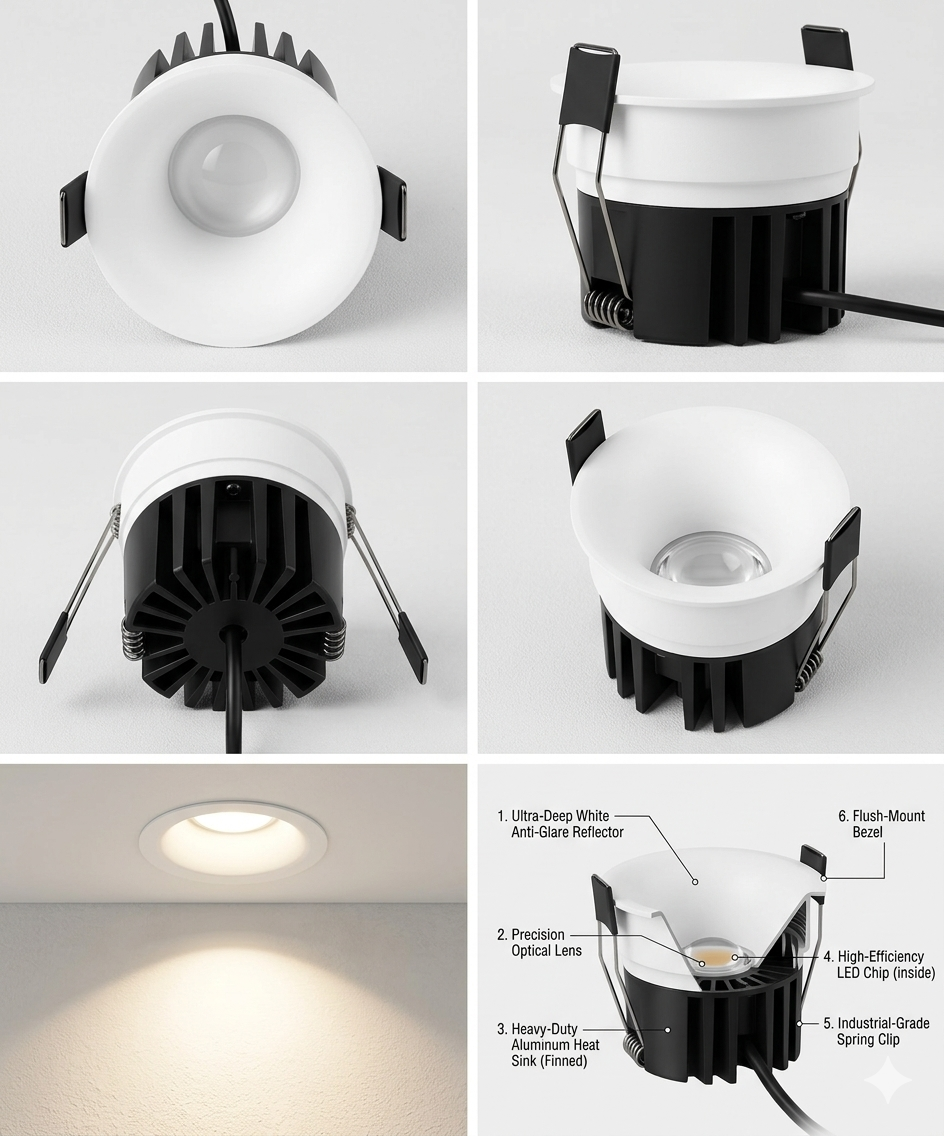 Architectural lighting  Anti-Glare Deep Cup Recessed LED Spotlight 