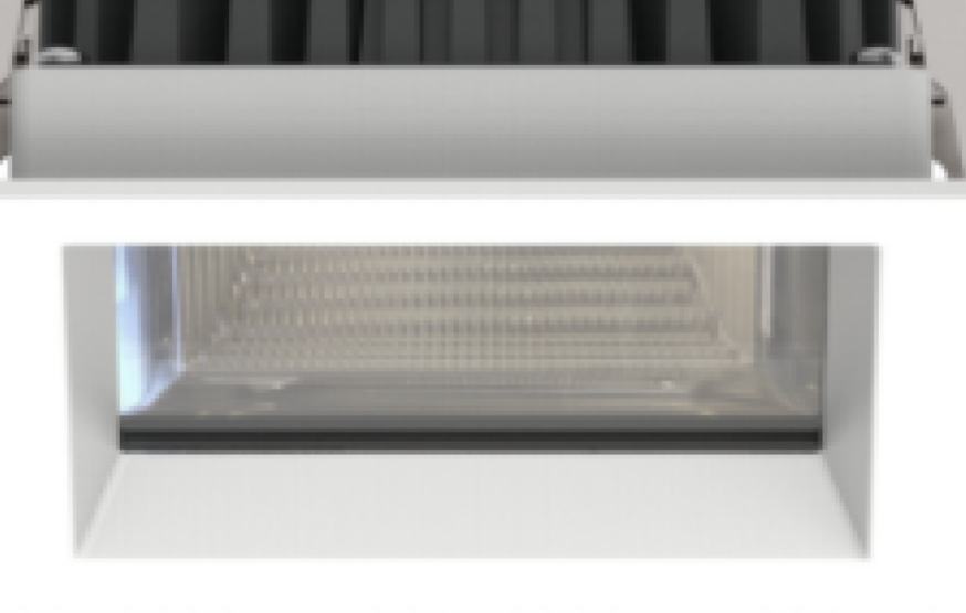 TC-XF 206 Series  Square Waterproof Recessed LED Wall Washer Downlight with Black Heat Sink - Thumbnail 2