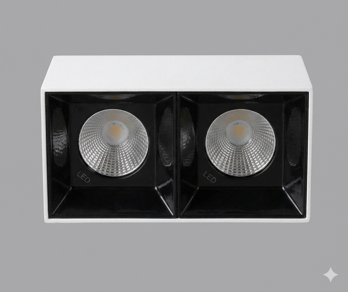 TC-XF302 Modern Minimalist Double-Head Surface Mounted LED Spotlight - Image 1