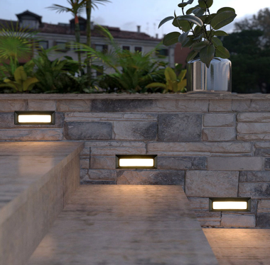Modern Recessed LED Step Light - IP65 Waterproof Rectangular Wall Sconce - Thumbnail 5