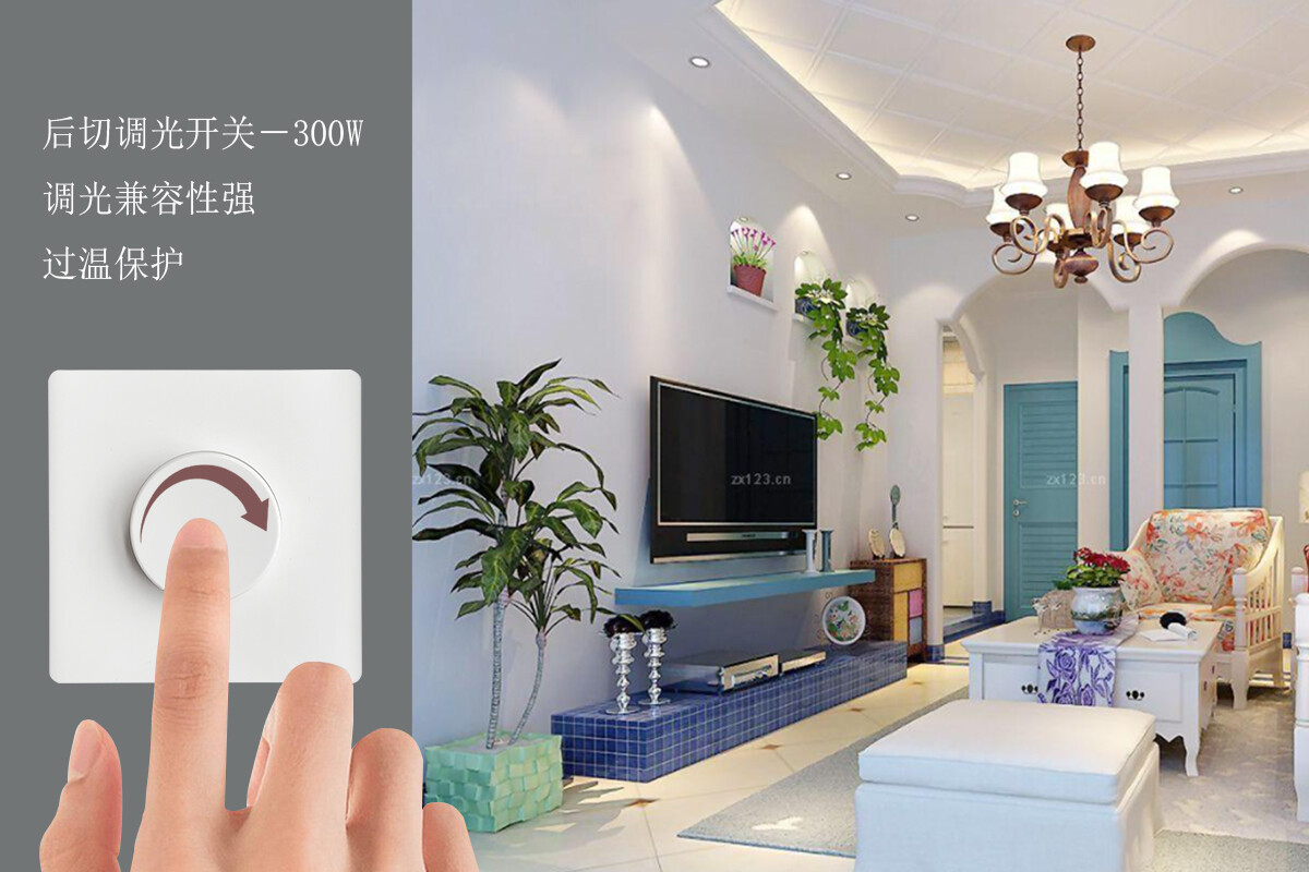 trailing edge phase-cut LED dimmer Smart Switch Lighting Accessory Light Led Controller Dimmer 300W - Thumbnail 6