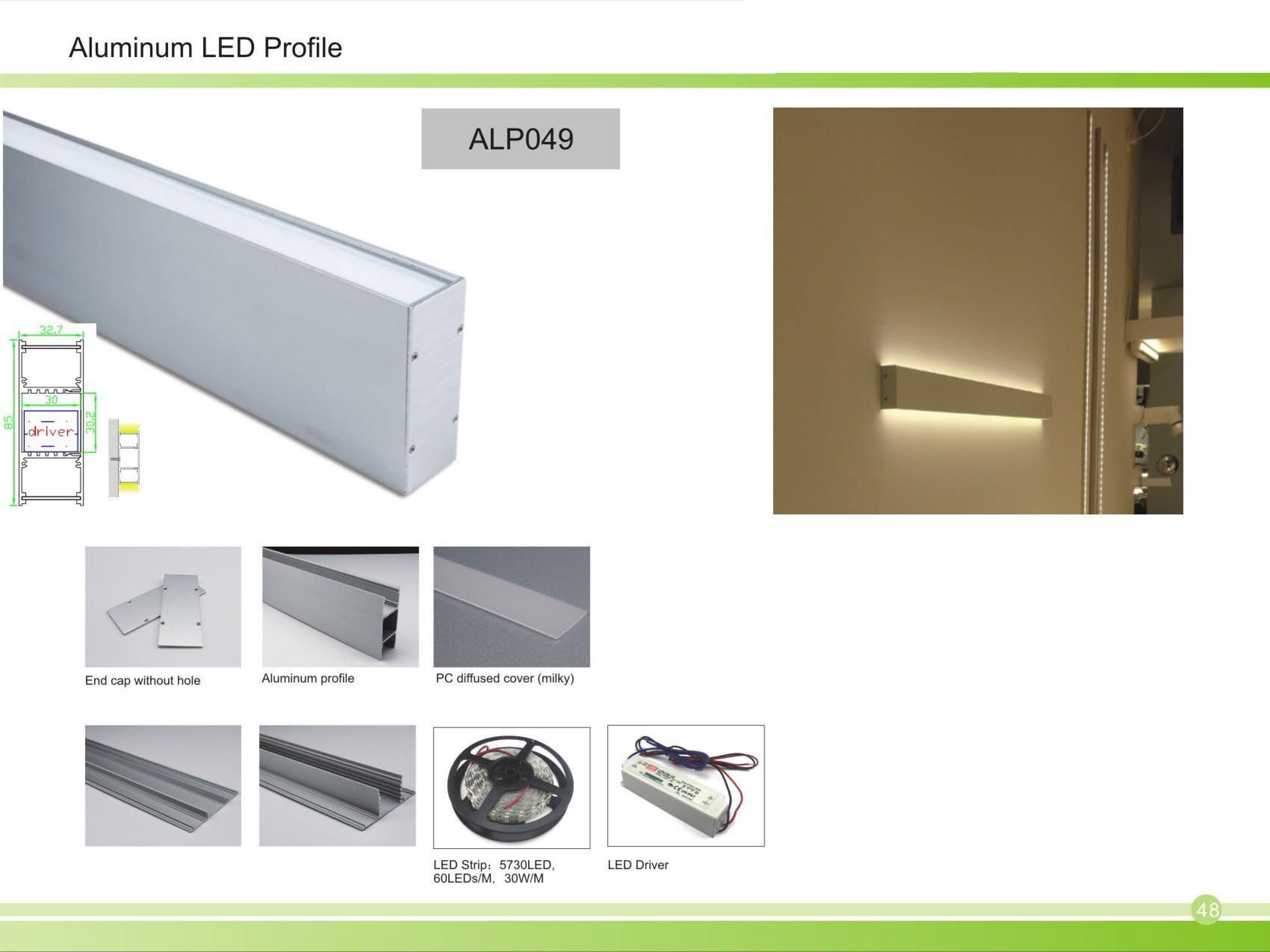 LED Linear Wall Profile – Surface & Flush Mounted Linear Lighting Channel - Thumbnail 5