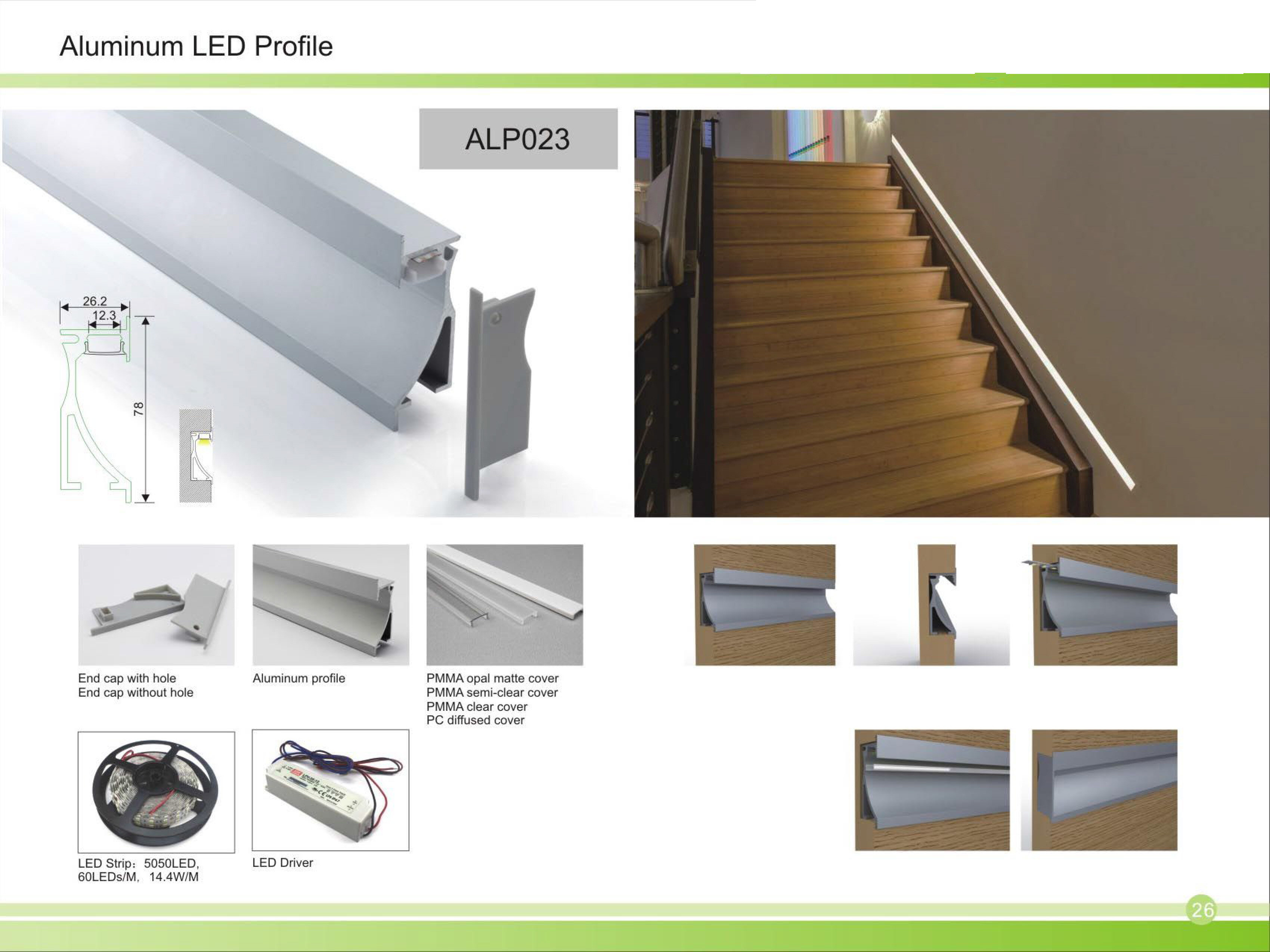 Recessed Aluminum LED Profile Wide Flanged Architectural Linear Lighting Channel with Diffuse - Thumbnail 5