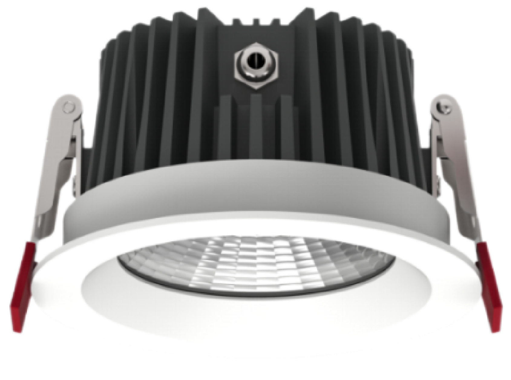 TC-XF 205 Waterproof Recessed LED Downlight with Faceted Reflector and Black Heat Sink •