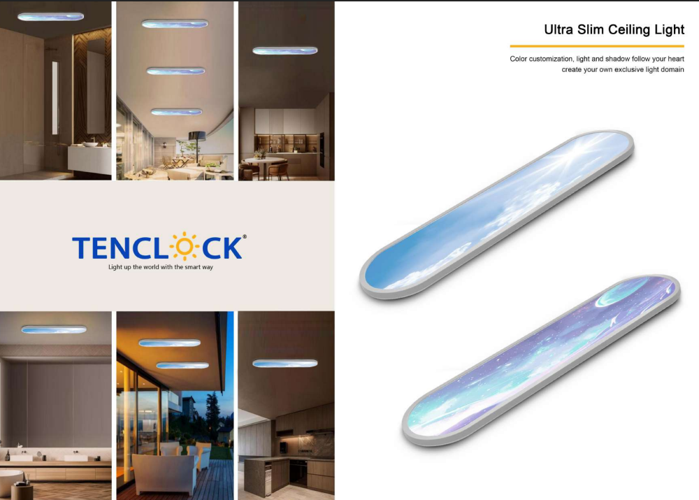 Modern Oval LED ceeling panel - Ultra Slim Ceiling Light Color print - Thumbnail 4