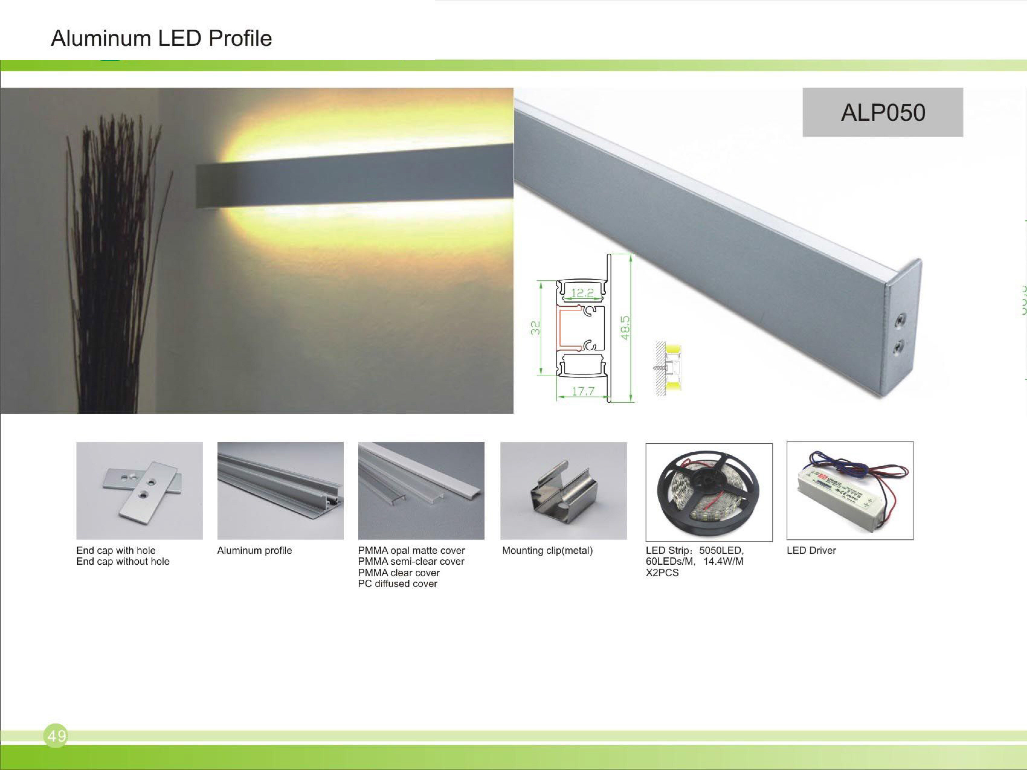 LED Linear Wall Profile – Surface & Flush Mounted Linear Lighting Channel - Thumbnail 4