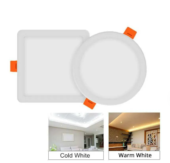 Ultra-Thin Recessed LED Panel Light, Slim Round and Square Ceiling Downlight - Image 1