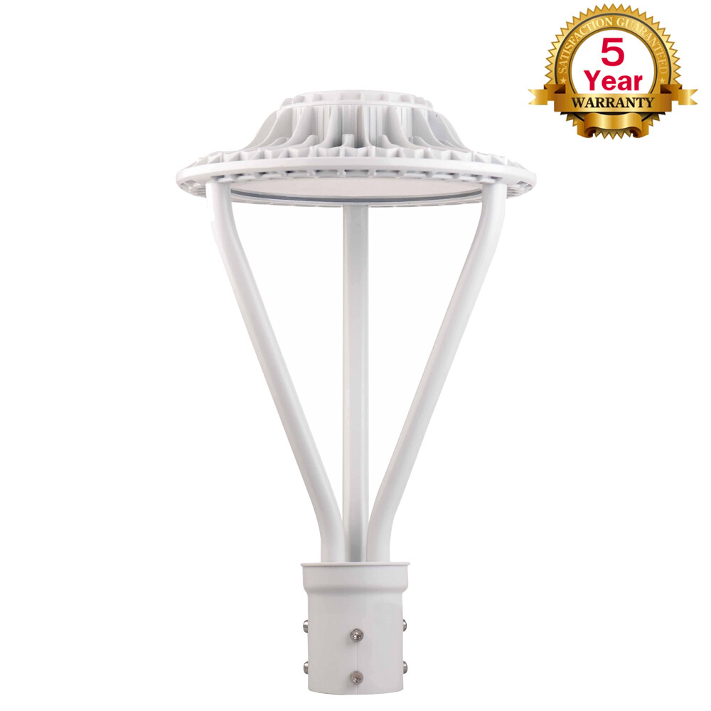 Outdoor LED Post Top Light, 100W/150W White UFO Circular Garden Yard Light, IP65 Waterproof 