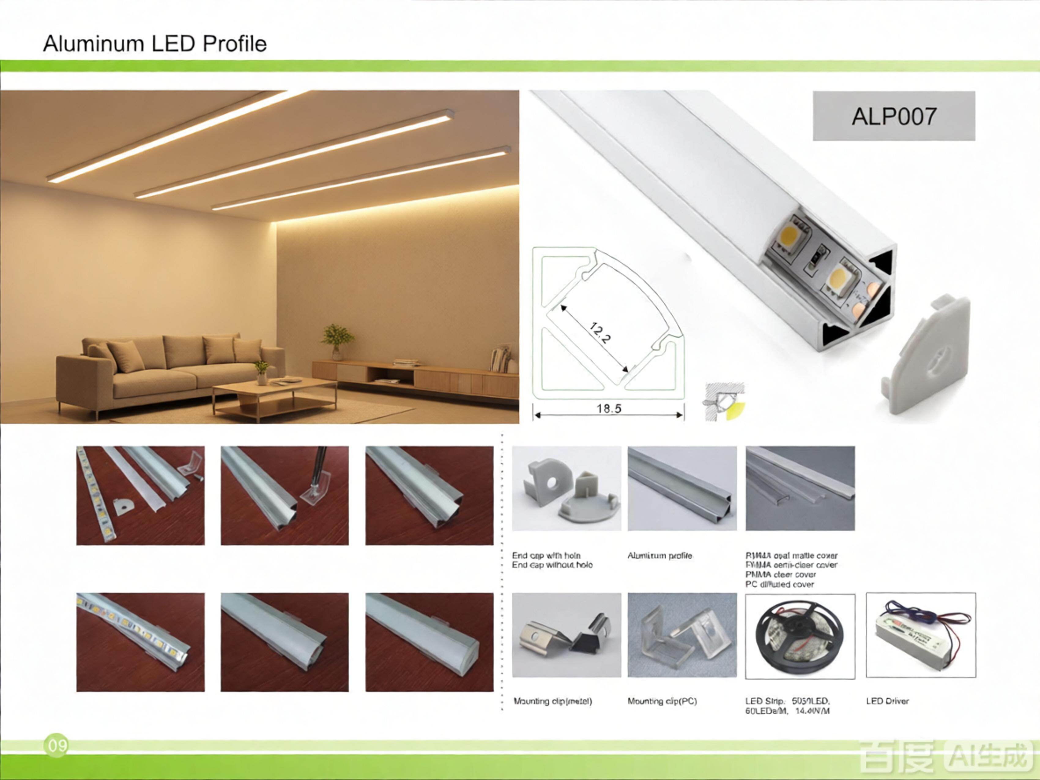 Corner Ceiling-mounted LED Linear Light - Thumbnail 5