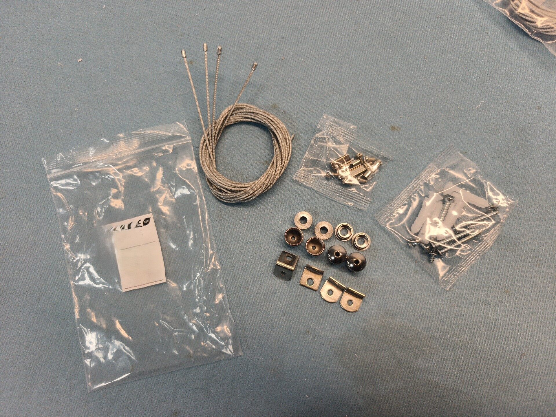 Ceiling Light Suspension Kit, Adjustable Steel Wire Rope Hanging System 
