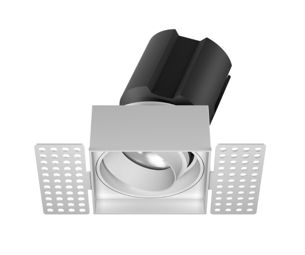 Square Recessed Adjustable Angle LED COB Downlight (Plaster-in Version)