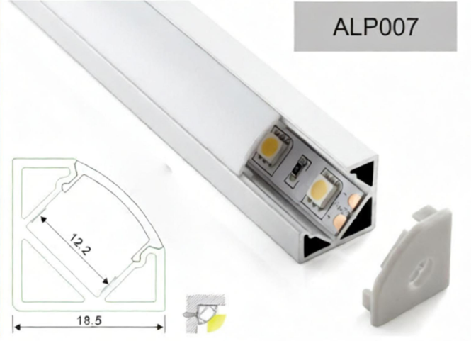 Corner Ceiling-mounted LED Linear Light