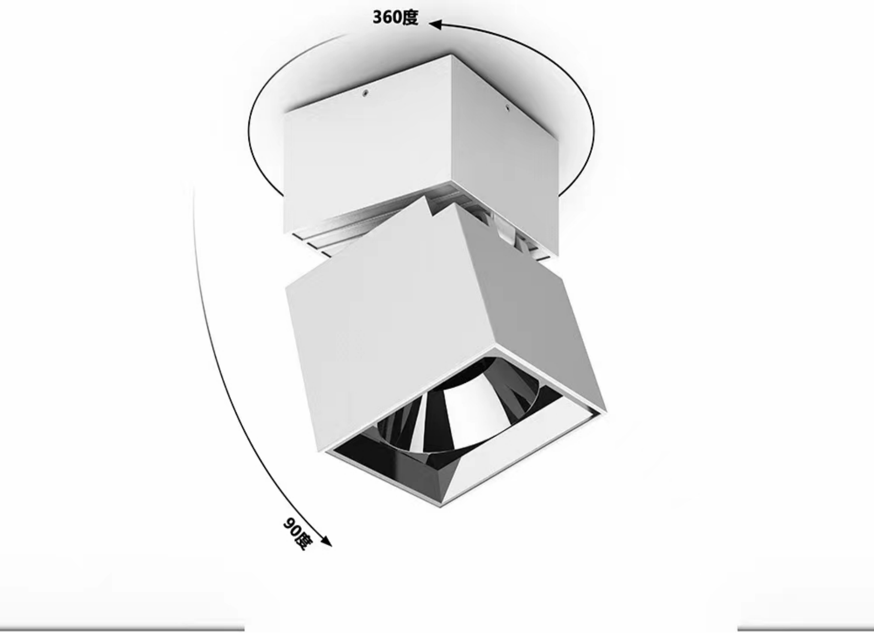TC-XFM-3005 Round and square LED Downlight, Foldable and Rotatable Ceiling spotlight