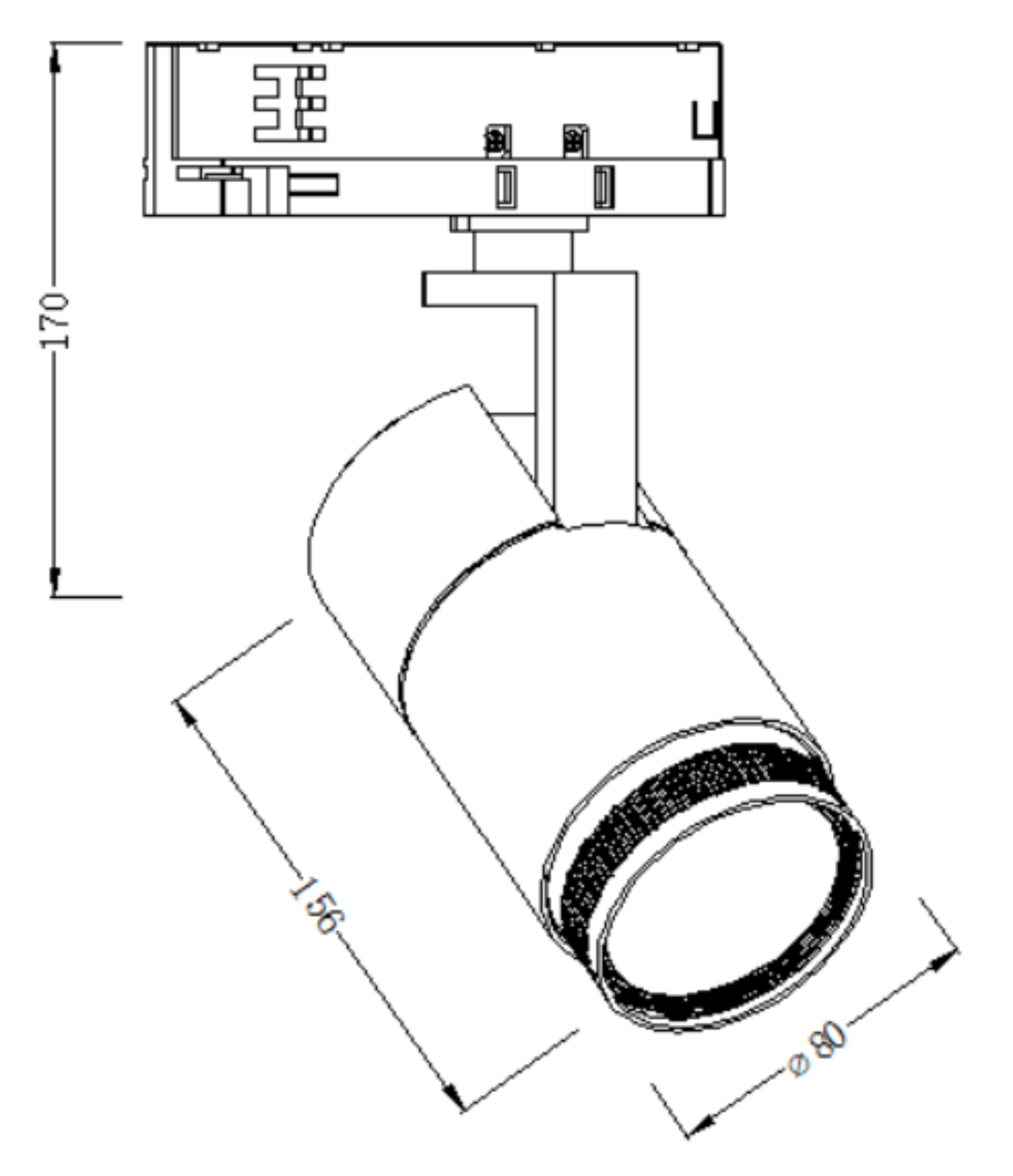 TC-XF8035A- LED Track Zoom Spotlight - Thumbnail 2