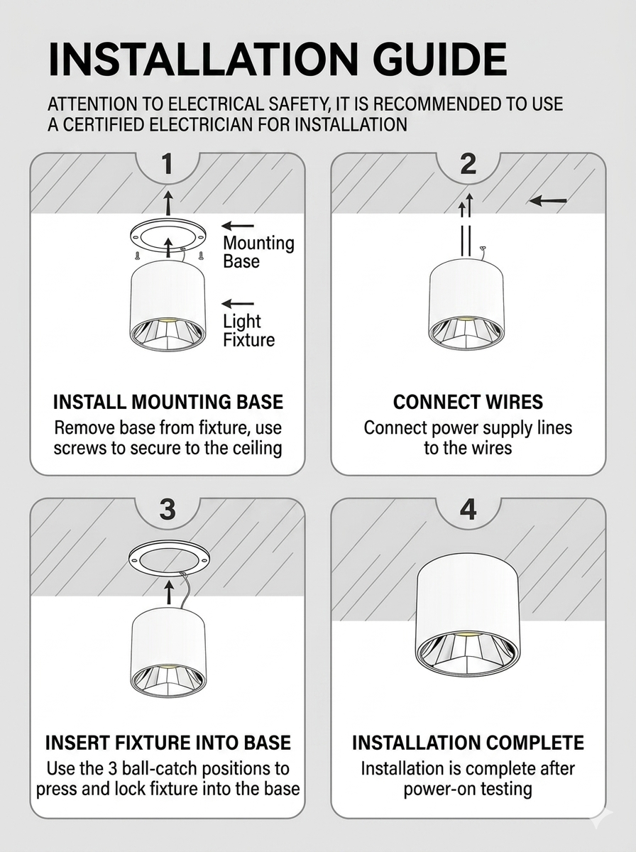 TC-XFM-3004 Surface Mounted LED Downlight - Thumbnail 6