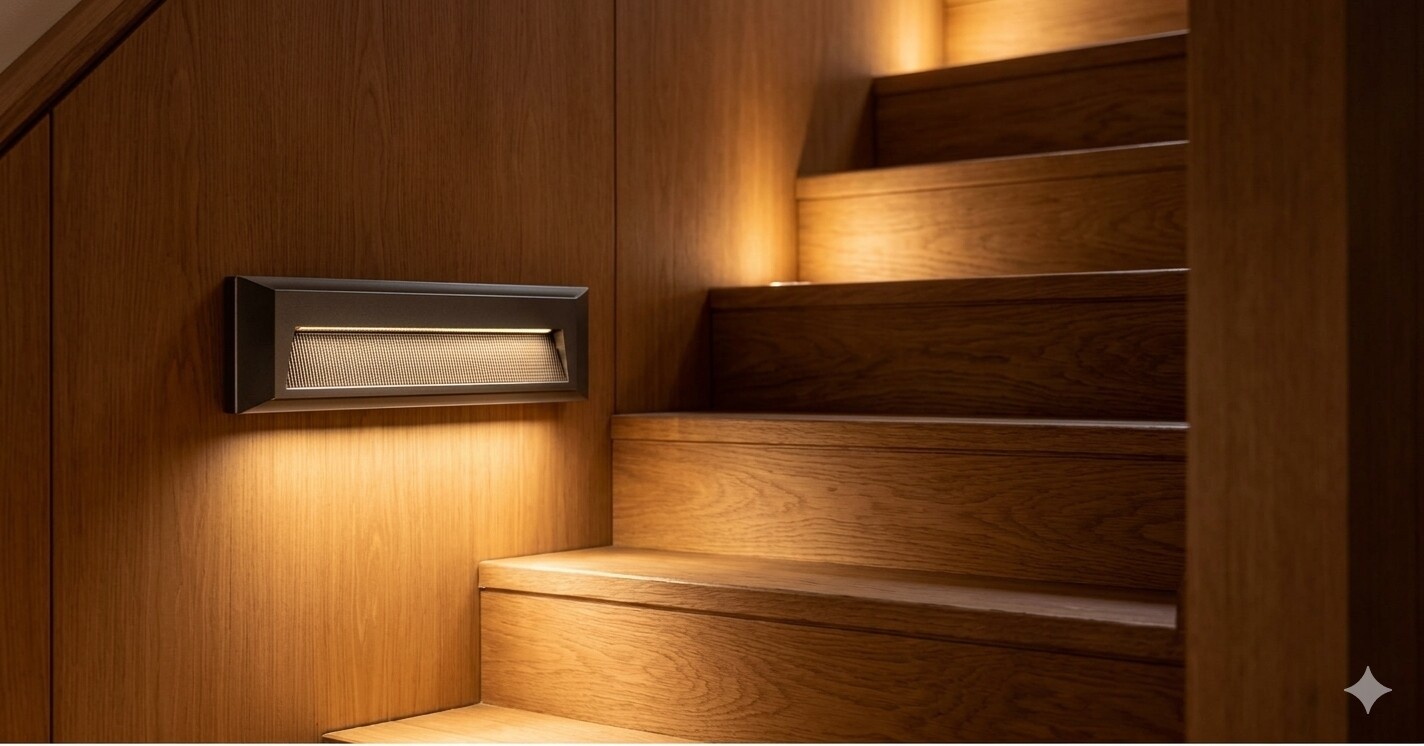 Modern Recessed LED Step Light - IP65 Waterproof Rectangular Wall Sconce - Thumbnail 6